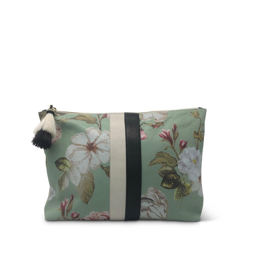 Kempton & Co English garden Floral Zip pouch Clutch